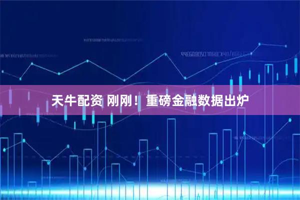 天牛配资 刚刚！重磅金融数据出炉